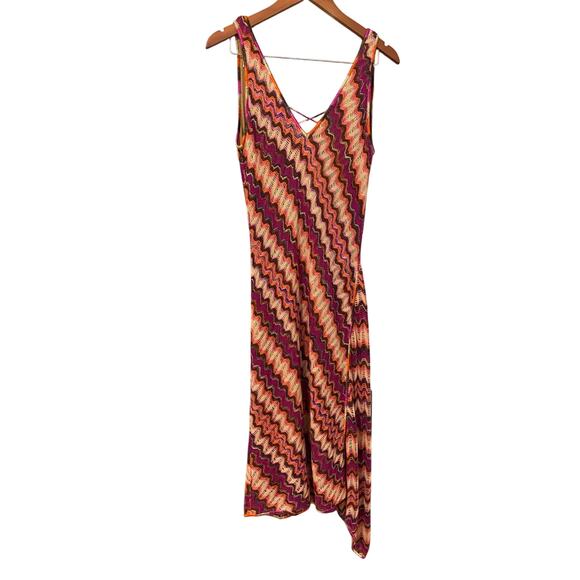 Missoni Vintage Y2K Printed Crochet Midi Dress IT 40 / Small Linen Cotton Blend - Picture 15 of 16